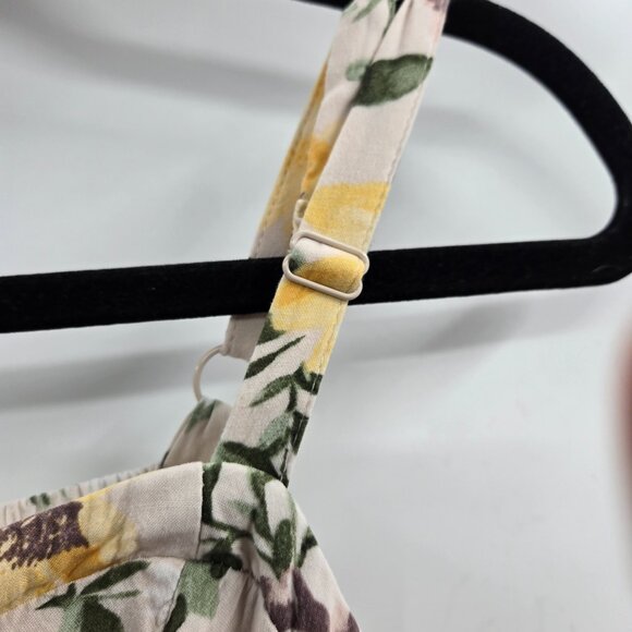 Torrid White Ivory Floral Challis Dress Adjustable Straps Pockets Dress 00/Med - Picture 8 of 9